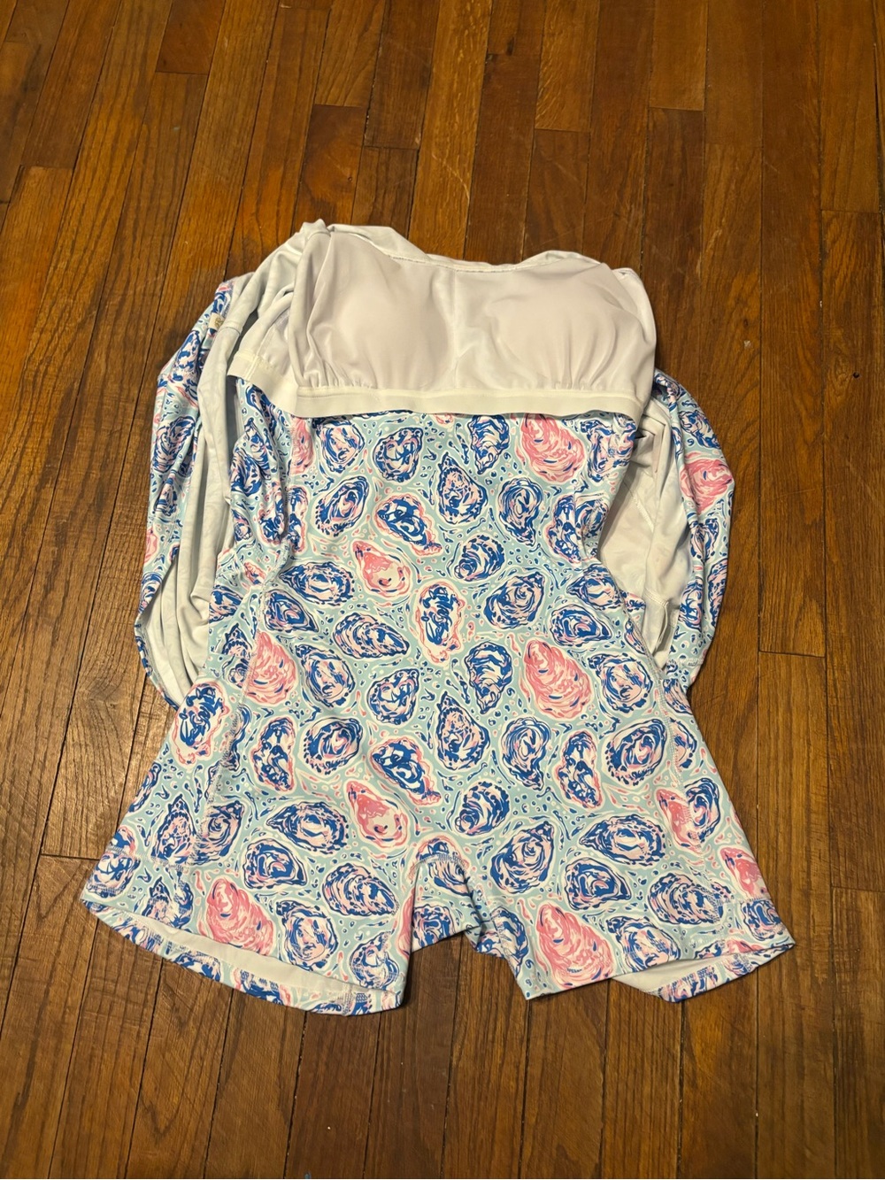 Women’s Simply Southern Blue & Pink Swirl Print Spaghetti-Strap Athletic Dress - Picture 6 of 7